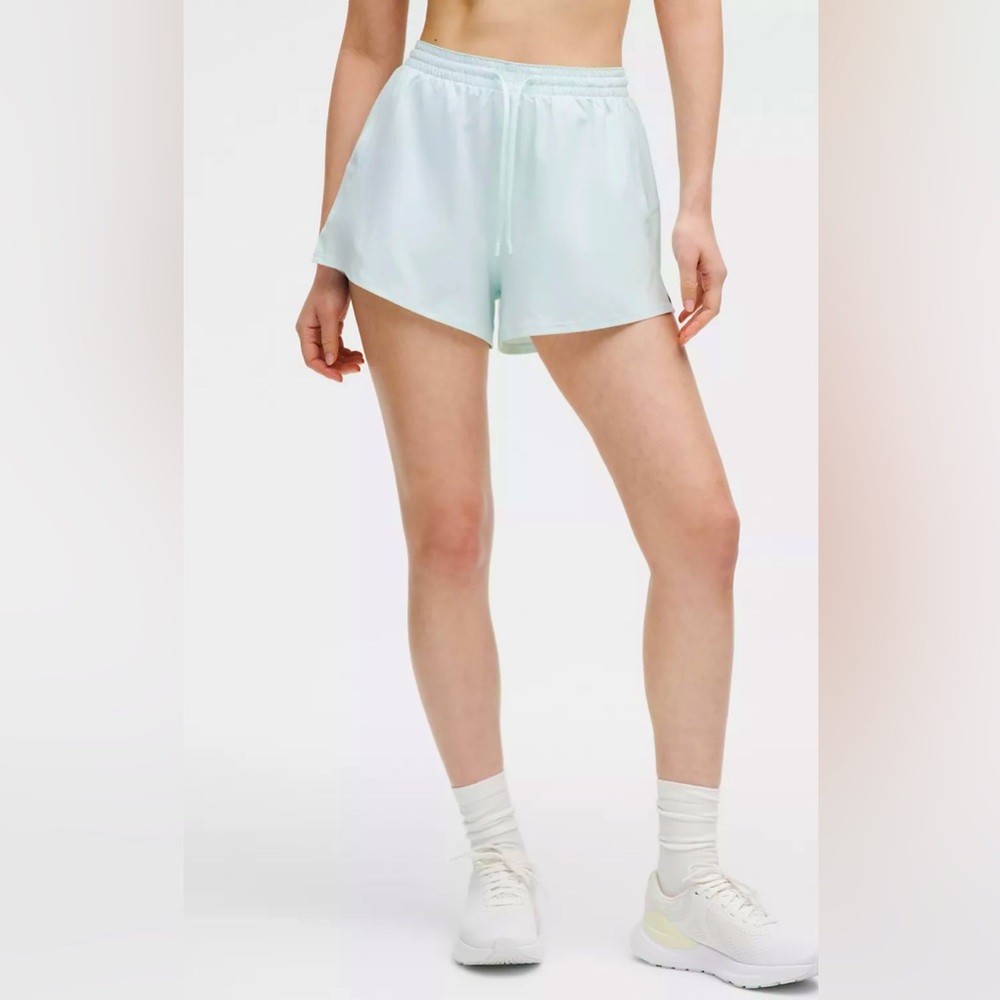 🆕‼️SOLD‼️Lululemon🍋 Pace Rival High-Rise Short 3" Colour Mint Breeze Sz 6